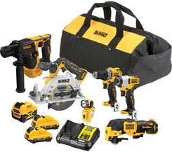 DeWalt DCK611P1D2-QW akumulatorowy 6-narzędziowy zestaw Combo 12V 1x5,0Ah 2x2,0Ah Li-Ion (DCH072+DCS512+DCD701+DCF801+DCS353+DCL510) w torbie