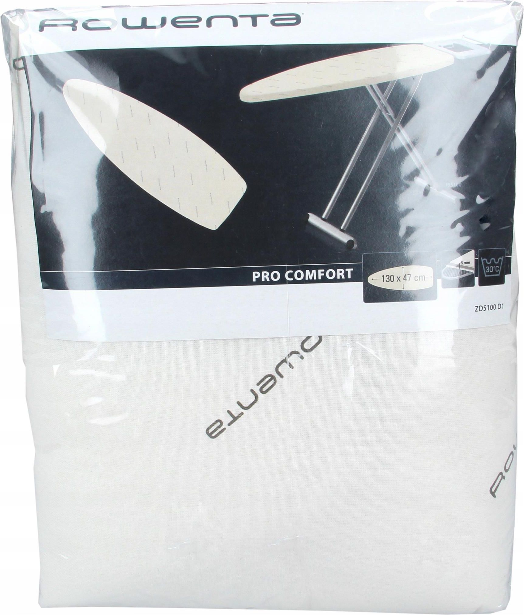 Rowenta ZD5100D1 Bügelbrettbezug - 100% Baumwolle Für Dampfbügelstation - 130x47 Cm