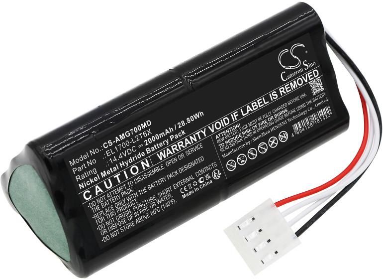 Batería Cameron Sino CS-RBS950BL - 7.2V 2000mAh Ni-MH, Compatible Con Scanreco, Palfinger Y Otros Modelos De Radio Control
