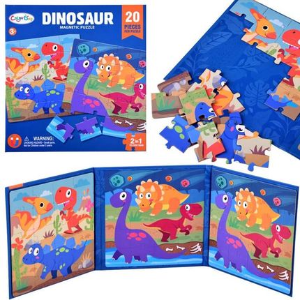 Książeczka Jokomisiada puzzle magnetyczne dinozaury 40 elementów układanka zabawka dla dzieci 3+ ZA4268 JK0394