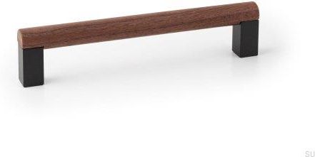 Viefe Uchwyt Meblowy Podłużny Eto 160 Drewniany Orzech Włoski Z Szarym Aluminium 9918