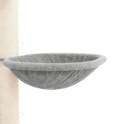 Vidaxl Drzewko dla kota do sufitu jasnoszare 258,5-284,5cm 171718 - zdjęcie 2