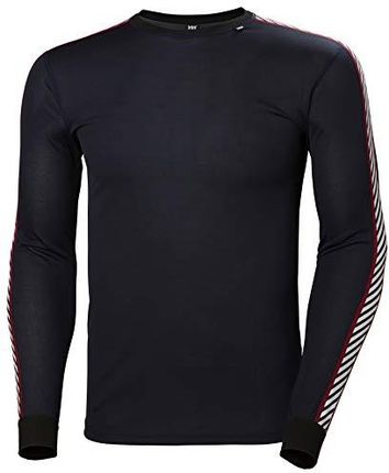 Helly-Hansen Mężczyźni Lifa Dry Stripe Crew Koszulka Termiczna, Granatowy, L