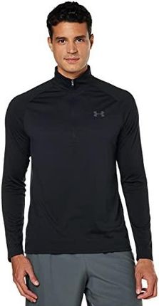 Under Armour Tech 2.0 1/2 Zip Sportowa Koszulka z Długim Rękawem, Black/Charcoal, L