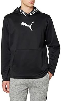 Puma Mężczyźni TRAIN PWR Fleece Hoodie Sweter, Czarny, M