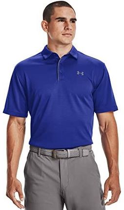 Under Armour m?ska koszulka z krótkim r?kawem lekka i oddychaj?ca koszulka polo dla m??czyzn, wygodna koszulka polo z krótkim r?kawem NIEBIESKI , SM