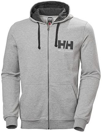 Helly-Hansen Męska Logo Full Zip Bluza z Kapturem, 949 Szary Melanż, M