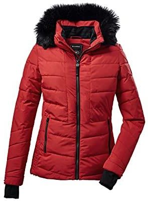 killtec KSW 289 WMN SKI JCKT dames Gewatteerde jas/ski-jas met afritsbare capuchon en sneeuwvanger