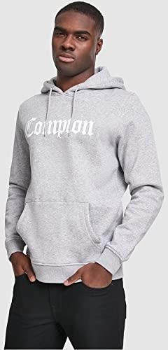 Mister Tee męski sweter z kapturem Compton Hoodie, szary (heather
