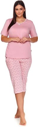 Bawełniana piżama damska Dn-nightwear PB.4152 różowa (3XL)