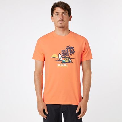 Męska Koszulka z krótkim rękawem Rip Curl Framed Tee 049MTE_165 – Pomarańczowy