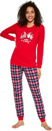 Bawełniana piżama damska Cornette 671/279 GNOMES czerwona (2XL)