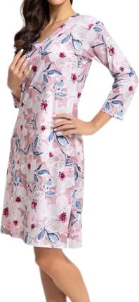 Bawełniana koszula nocna damska LUNA 072 różowa (XL)