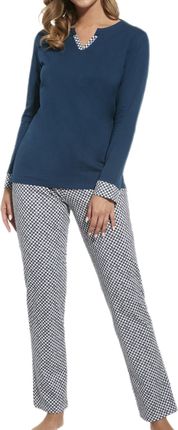 Bawełniana piżama damska Cornette LINDA 731/310 granatowa (S)