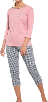 Bawełniana piżama damska Cornette CHRISTINE 602/314 różowa (S)