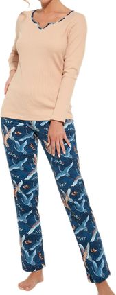 Bawełniana piżama damska Cornette VERONICA 739/318 kremowa (S)