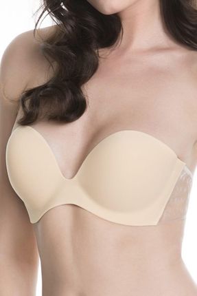 Przyklejany biustonosz samonośny damski Julimex Wings!Bra beżowy (A)
