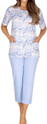 Rozpinana piżama damska Regina 634 niebieska (L)
