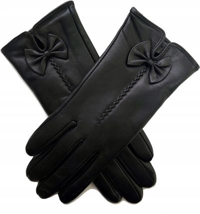Rękawice damskie skórzane skóra rękawiczki S