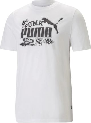 Męska Koszulka z krótkim rękawem Puma Graphics Icon Tee 67447602 – Biały