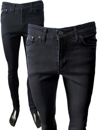 Spodnie jeans męskie casual sportowe granat42
