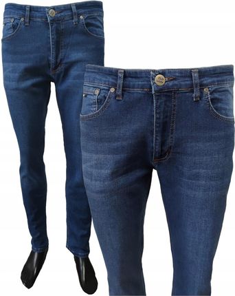 Spodnie męskie jeans casual sportowe regular 44