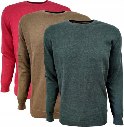 Sweter męski klasyczny bawełna ZIELEŃ 3XL