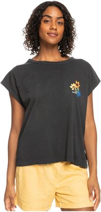 Damska Koszulka z krótkim rękawem Roxy Unite TH Wave A Tees Erjzt05486-Kvj0 – Czarny