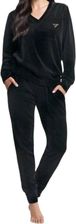 Zdjęcie Welurowy dres damski komplet LUNA 306 czarny (M) - Łuków