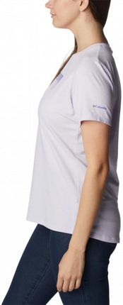 Damski t-shirt treningowy z nadrukiem COLUMBIA Sun TrekSS Graphic Tee - fioletowy