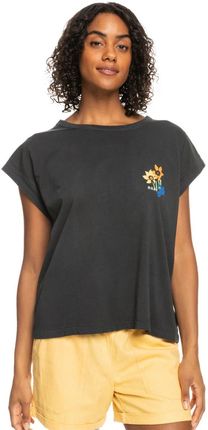 Damski t-shirt z nadrukiem Roxy Unite TH Wave - czarny