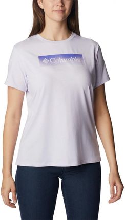 Damski t-shirt treningowy z nadrukiem COLUMBIA Sun TrekSS Graphic Tee - fioletowy