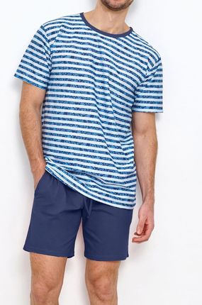 Bawełniana piżama męska TARO NOAH 2935 niebieska (XL)
