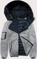 MĘSKA KURTKA-BLUZA GRANAT-SZARY (8M905-215)
