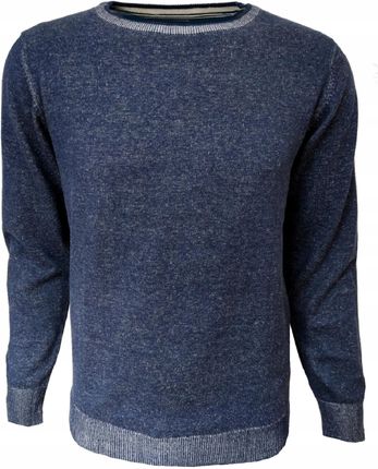 SWETER MĘSKI Bluza Niebieska jeans Klasyczna 3XL