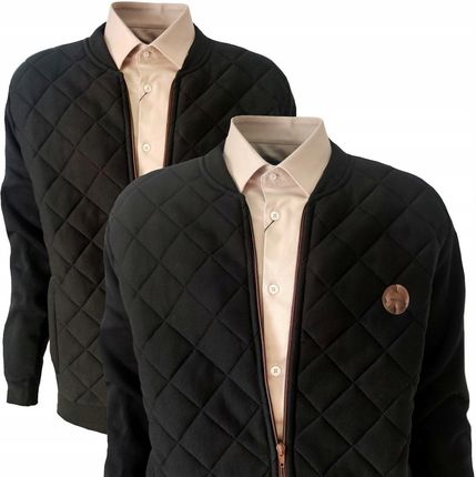 Wiosenna kurtka pikowana czarna -bluza sportowa L