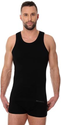 Bezszowa koszulka męska Brubeck Comfort Cotton TA00540 czarna (S)