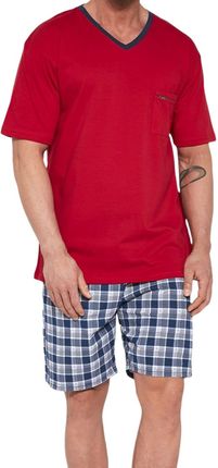 Bawełniana piżama męska Cornette 329/114 Tom czerwona (M)