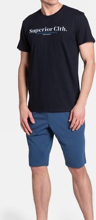 Bawełniana piżama męska Henderson 38366 ZED czarna (XL)