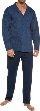 Rozpinana bawełniana piżama męska Plus Size Cornette 114/51 denim 3XL-5XL (4XL)
