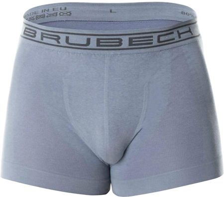 Bezszwowe bokserki męskie Brubeck Comfort Cotton BX00501 stalowe (S)
