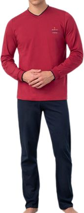 Bawełniana piżama męska VAMP 17635 czerwona (3XL)