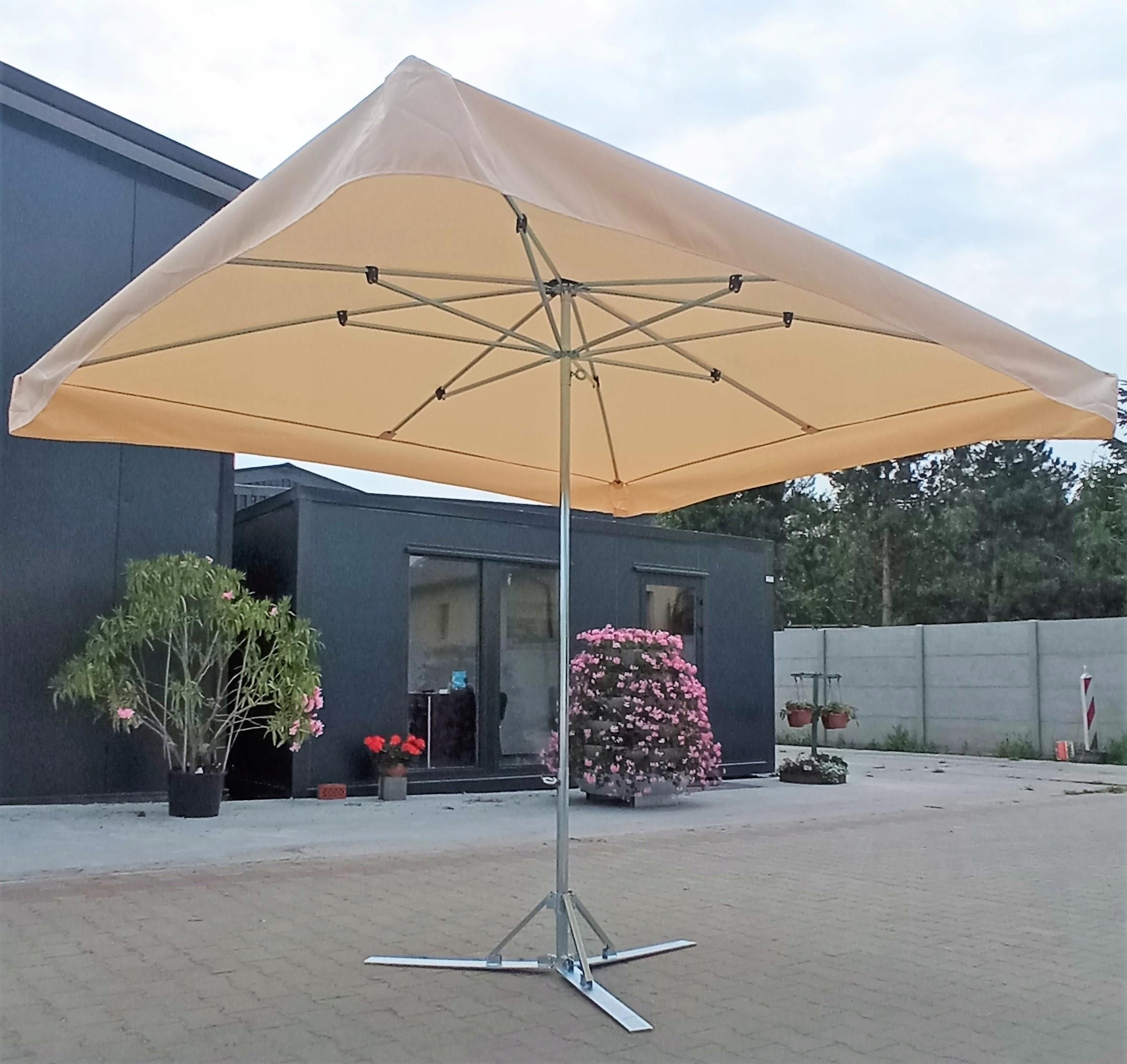 Parasol ogrodowy Parasol handlowy ogrodowy 3x2,5 Premium Kremowy Pl ...