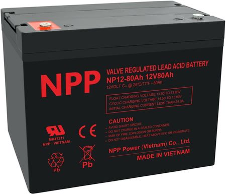 Npp Power Akumulator Agm Np 12V 80Ah T14