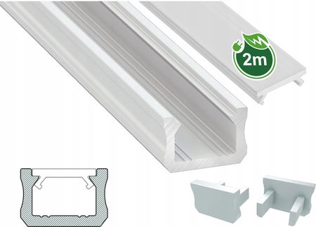 Berge Profil Led Aluminiowy Biały Worthy-X +Klosz 2M (61132)