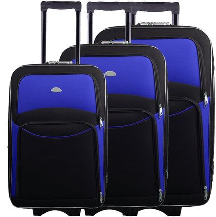 Zestaw walizek PELLUCCI RGL 773 Czarno Niebieski