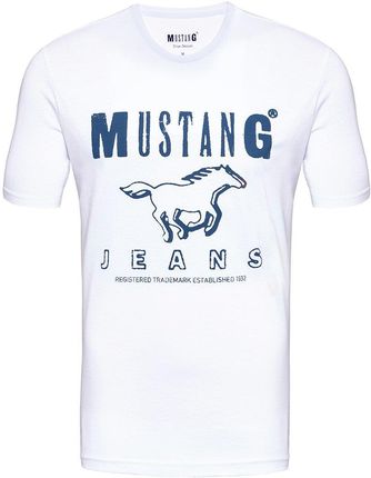 Mustang T Shirt Basic Print Tee General White 1008372 2045