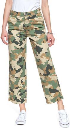 Lee Spodnie Damskie Wide Leg Camouflage L31Gcw03