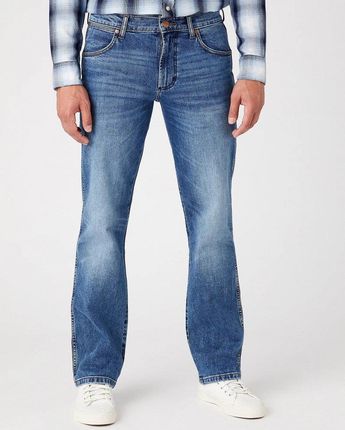 Wrangler Texas Męskie Spodnie Jeansowe Dark Waters W1215929V