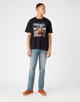 Wrangler Texas Męskie Spodnie Jeansowe Grid Indigo W1215929Y